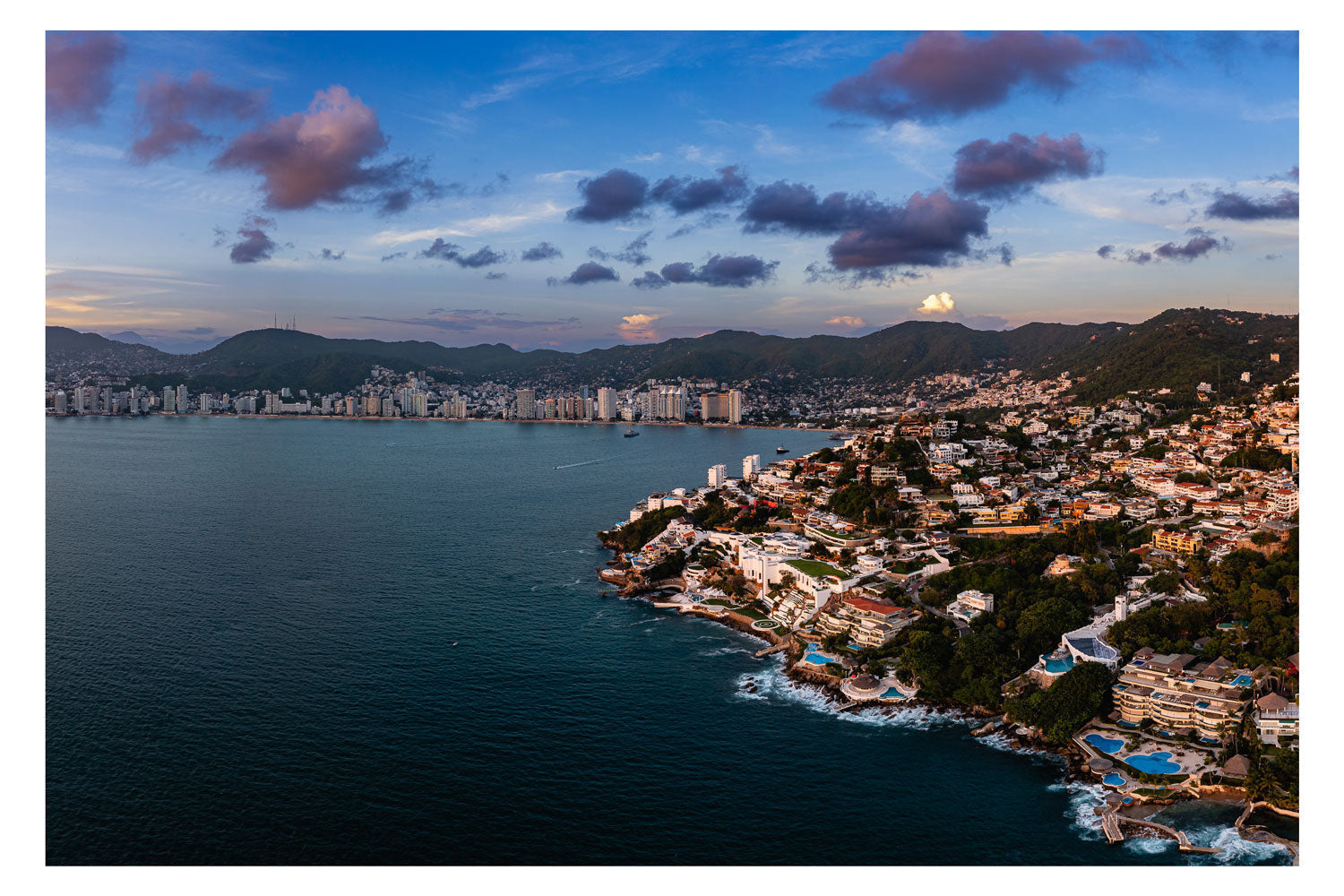 Acapulco Bay at Winter Sunset: An Aerial Panorama - Rodrigo Ojeda Photography