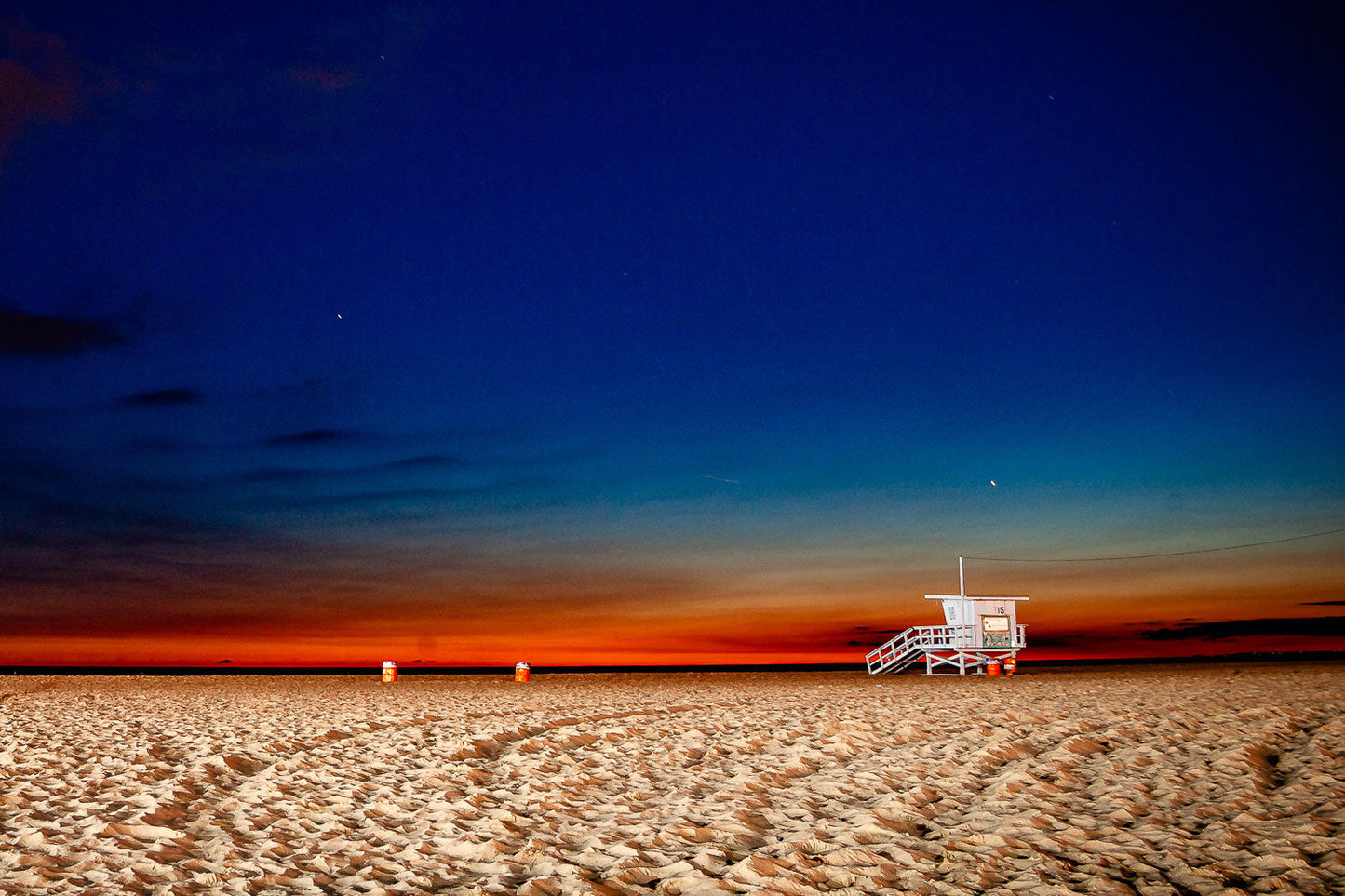 Starry Dusk at Santa Monica Beach - Rodrigo Ojeda Photography