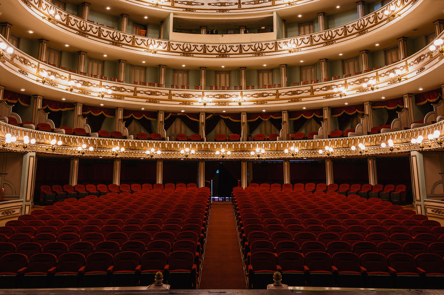 Wide-Angle View of the Macedonio Alcala Theater, Oaxaca - Rodrigo Ojeda Photography