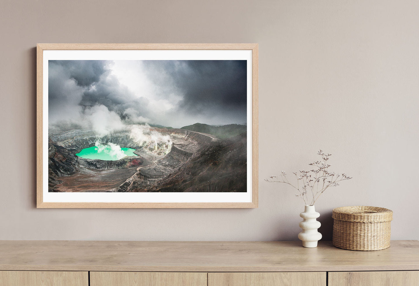 Dramatic Poás Volcano Crater with Emerald Lake - Rodrigo Ojeda Photography